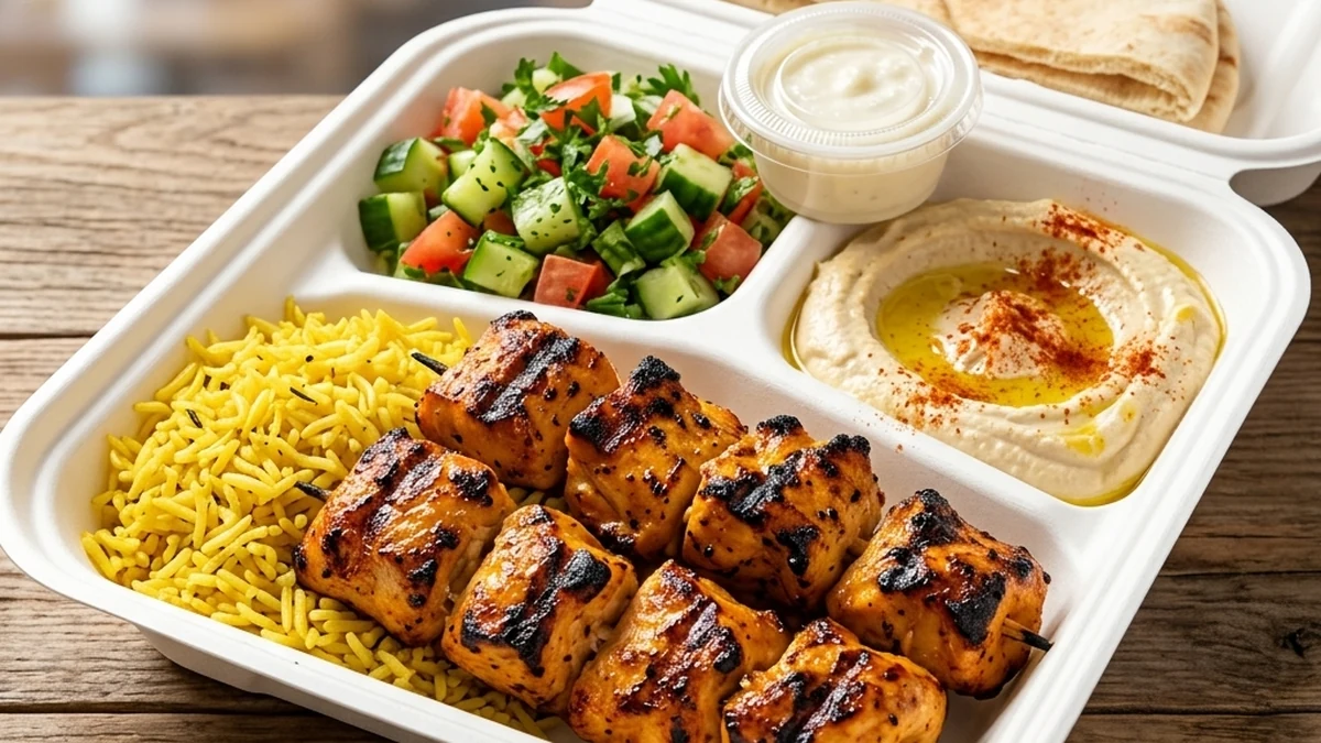 Grilled halal chicken tikka plate at Mashawi Market & Grill, Memorial Drive, east Calgary