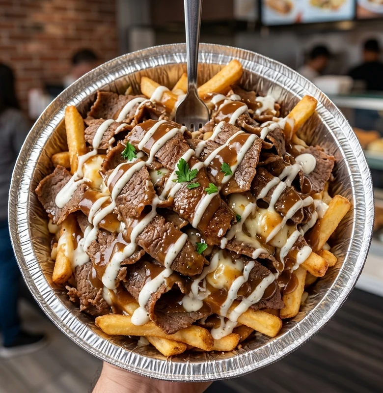 Beef donair poutine at Mashawi Market & Grill, a halal grill in east Calgary