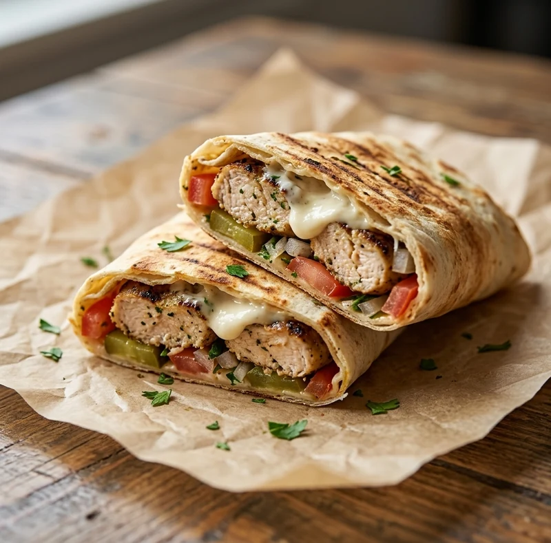 Flame-grilled halal chicken kabob sandwich at Mashawi Market & Grill, Memorial Drive SE, Calgary